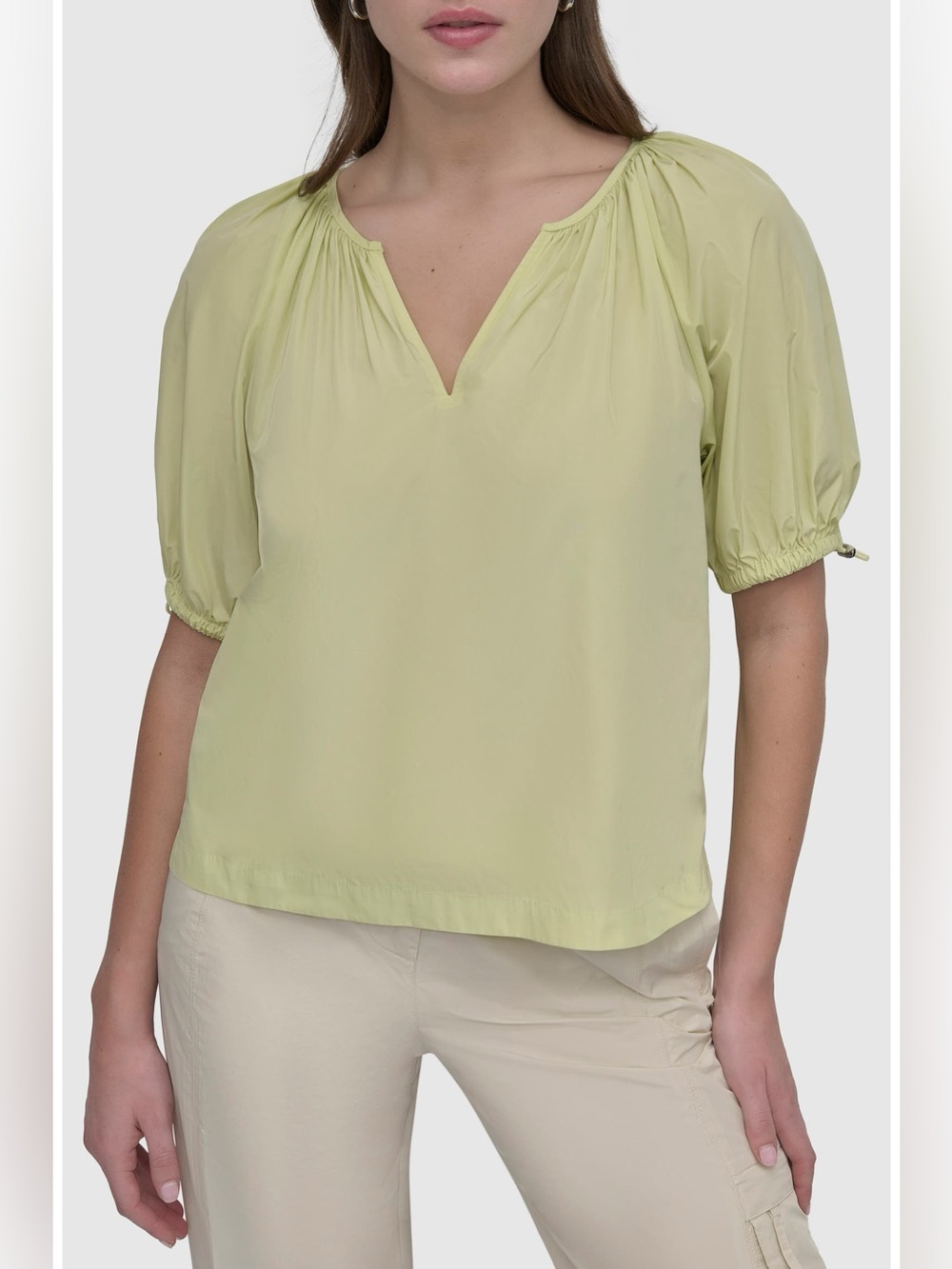 Drawcord Puff Sleeve Top
DKNY